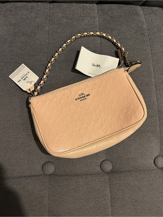 Coach Handbags - Coach Blush Pink Signature Chain-Handle Shoulder Bag